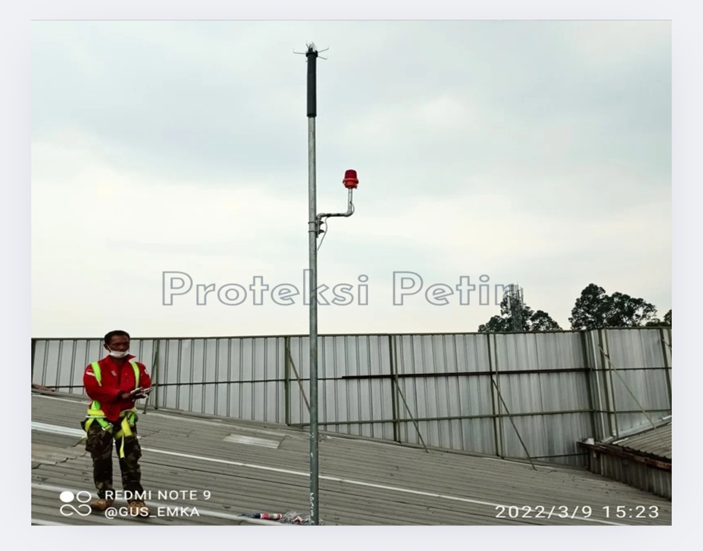 teknik pemasangan penangkal petir elektrostatis